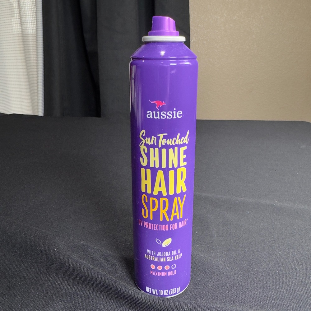 Aussie Sun Touched Shine Hairspray Maximum Hold UV Protection 10oz Aerosol